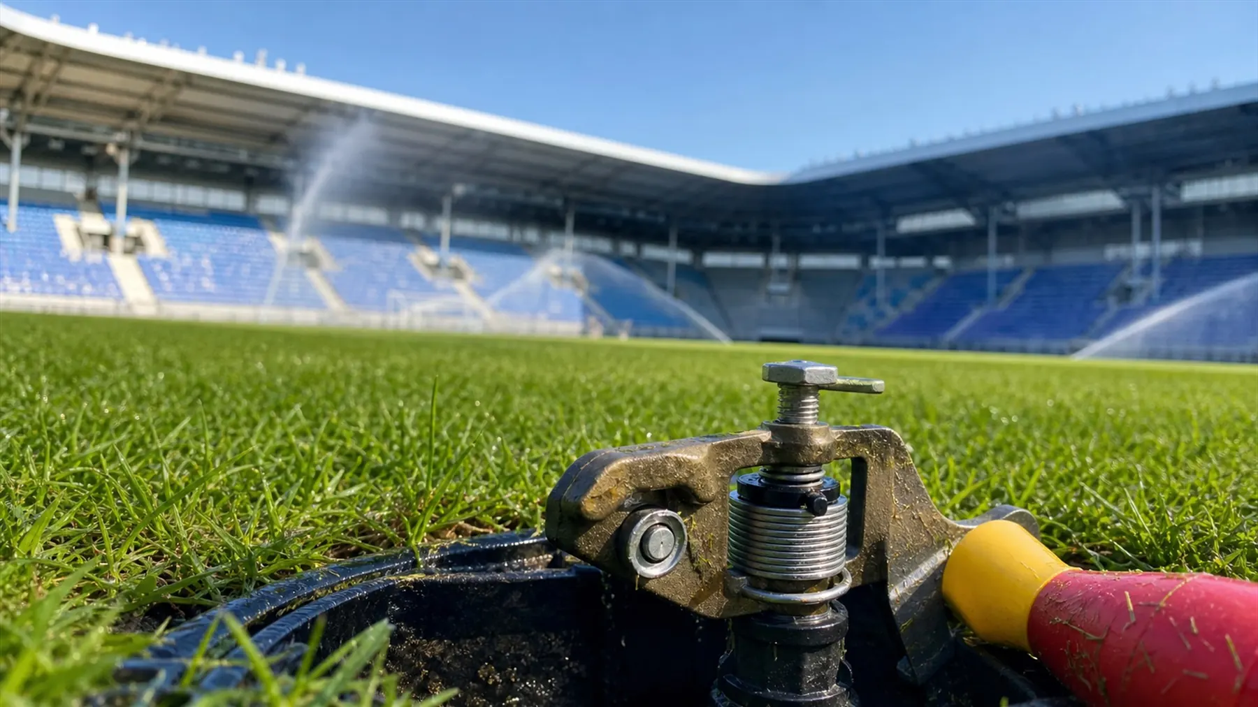 Versenkregner auf einer Sportanlage